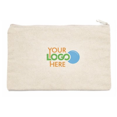 Cotton Canvas Zipper Pouch